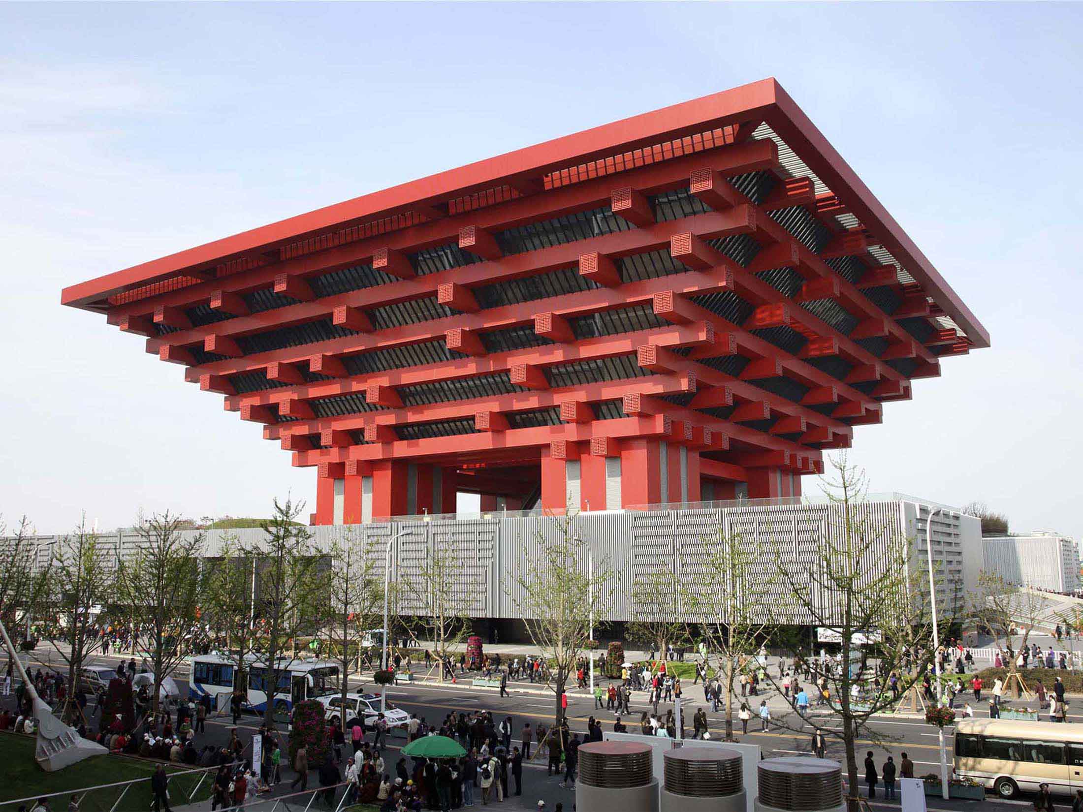 the photo of nora rubber flooring in China Pavilion of Shanghai World Expo 1